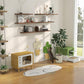 PawHut Fully Enclosed Cat Litter Box with Scoop, Hooded Cat Litter House with Drawer Type Tray, Foldable Smell Proof Potty with Front Entry, Top Exit, Large Space, Yellowish Green