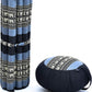 Leewadee Meditation Cushion Set – 1 Round Zafu Meditation Pillow and 1 Square Roll-Up Zabuton Meditation Mat, Pillows Bundle Filled with Kapok