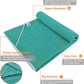 IUGA Yoga Towel for Hot Yoga Non Slip Extra Thick Yoga Mat Towel + Hand Towel 2in1 Set with Corner Pockets Super Absorbent and Quick Dry Hot Yoga Towel