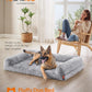 Feandrea Dog Bed, Orthopaedic Dog Sofa Bed for Large Dogs, Waterproof Ped Bed with Removable Washable Cover, 48 x 33.5 x 9.5 Inches, Gray Ombré UPGW234G01