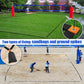 TOBWOLF 26.3' x 52.6' Beach Volleyball Lines, Volleyball Court Lines with Metal Anchors & SandBags,Highly Visible Marking Sand Lines with Metal Anchors & SandBags for Sand Outdoor Grass Backyard