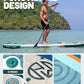 Inflatable Paddle Board 11 '* 34 "* 6" Extra Wide Sup Board, 420lb Capacity Paddle Board for Adults, Suitable for Sea and Lakes, 2+1Family Board