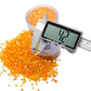 TWINKLING High Luster Fire Glass Gravel Stone Glitter,Broken Glass,Fire Gems Chips,Crushed Glass for Fire Pit Crafts Resin Art Aquarium Garden Decoration,3-6mm,1-Pound Jar (Orange Yellow)