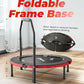 BCAN 40"/48" Foldable Mini Trampoline, Rebounder Trampoline for Adults, U/T Shape Adjustable Foam Handle, Exercise Rebounder for Adults Indoor/Garden Workout, Max Load 330lbs/440lbs