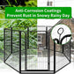 Dog Playpen Outdoor Extra Wide 32 Panels Heavy Duty Dog Fence 47" Height Anti-Rust with Doors Portable for RV Camping Yard, Total 84FT, 561 Sq.ft, Snowy Black