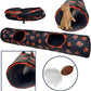 NFL Cincinnati Bengals Cat Tunnel Tube Toy with Plush Football Catnip and Feathers Collapsible Tunnel for Cats to Play, Peek and Hide, Sporty & Fun Cat Tunnel Toy with Team Logo All-Over Design!