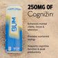 BUM Sugar-Free Energy Drink, Blueberry Lemonade - Lightly Carbonated & No Artificial Colors, Natural Caffeine & Citicoline for Energy & Focus, Brain Boost & Workout Sports Beverage - 12 oz, Pack of 12