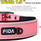 Fida Heavy Duty Dog Collar 1.5” Width, Ultra Soft Neoprene Padded, Adjustable Reflective Nylon Pet Collar with Two Metal Pin Belt Buckle for Large/X-Large Breeds (XL, Pink)