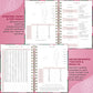PLANBERRY Food Journal Premium – Nutrition Planner – Diet & Calorie Tracker – Meal & Exercise Diary – Weight Loss Journal (Dragon Fruit)