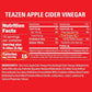 TEAZEN Apple Cider Vinegar Drink Powder Stick – On-the-Go Wellness with 1500mg ACV, Sugar-Free, Postbiotics, 10 Sticks | Supports Digestion & Metabolism