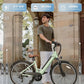 Jasion YC1/ST 26" Electric Bike, 750W Peak Motor, Step-Through Ebike for Adults, 360WH Removable Battery, Up to 40miles, Max 23MPH Urban Commuter E-Bike, 7 Speeds & Front Suspension
