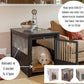 New Age Pet ECOFLEX Dog Crate End Table - Furniture-Style Pet Crate for Crate Trained Dogs - Stainless Steel Tubing & a Latched Closure - 10 Year Manufacturer's Warranty, X-Large, Brown