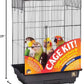 Prevue Hendryx 91351 Square Roof Bird Cage Kit, Black,1/2"