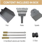Heeyoo Dog Pooper Scooper, Dog Poop Tray and Rake Set, Pet Waste Removal Scoop with Long Adjustable Sectional Stainless Handles