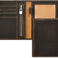 Genuine Leather Passport Holder Handmade Passport cover Lightweight Travel Bifold Passport Wallet dark brown