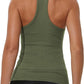 iGENJUN Workout Tops for Women Racerback Basic Tank Summer 2025 Camisole V Neck Slim Fit Ribbed Sleeveless