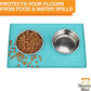 Neater Pet Brands Neater Mat Pet Mats for Food and Water, Cat & Dog Bowl Mat Waterproof Silicone, Feeding Tray, Dog Food Mats for Floors, Placemat w/Raised Edge for Under Bowls, 19” x 12”, Aquamarine