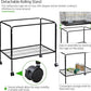 Yaheetech 47-inch Rolling Breeding Flight Bird Cages for Parakeets Budgies Finches Cockatiels Conures Lovebirds Canaries Parrots w/Detachable Stand, Black