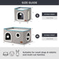 Bedsure Large Cat Beds for Indoor Cats - Extra Wide Cat Cube House for Small Pet with Fluffy Ball Hanging and Scratch Pad, Foldable Pet Cave Hideaway for Multiple Cats, 23.6x16.9x13 inches, Grey