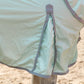 Horse Fly Sheet with Detachable Neck Cover & Belly Wrap, Adjustable Fly Sheet for Horses, Ventilated Airflow Mesh Equine Cooling Summer Flysheet Green 66