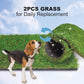 HQ4us Dog Grass Pad with Tray Medium 31”×21” Dog Litter Box Toilet with 2×Artificial Grass for Dogs with Hemmed Edge, Pee Pads for Dogs, Realistic, Less Stink, Potty for Balcony