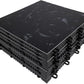 Big Floors 3X3LUXBLAKFLOOR Modular Interlocking Lightweight Plastic Dance Floor Kit (3' x 3'), Luxury Black, 21 Piece