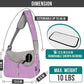 PetAmi Small Dog Sling Carrier, Soft-Sided Crossbody Puppy Carrying Purse Bag, Adjustable Sling Pet Pouch to Wear Medium Dog Cat Travel, Dog Bag for Traveling, Poop Bag Dispenser, Max 10 lbs, Purple