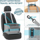 PETSFIT Dog Car Seats for Small Dogs, Patent Safety Buckles Dog Booster Car Seat, Dog Carseat with Safety Belt, Suitable for Small Pets Up to 25lbs (Grey)