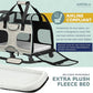 Katziela Pet Carrier - Airline Compliant Dog Carrier - TSA Approved Pet Carrier for Small Dogs and Cats - Soft FAA Travel Airplane Dog Carrier Luggage (Grey/Brown-Pro)