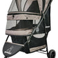 ROODO Escort 3 Wheel Dog Cat Pet Stroller for Small/Medium Dogs Cats Best Lightweight Foldable Portable Compact Jogger All Terrain Travel Pet Gear System Puppy Doggie Bunny Kitty Stroller(Grey)