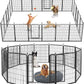 Dog Playpen Outdoor 40 inch 12 Panels Indoor Dog Pen for Large/Medium/Small Dogs Rustproof Metal Dog Fence Outdoor for Yard, Puppy Playpen with Door Portable Pet Fence for RV Camping Yard