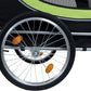 Blue-Grey Large Folding Bike Trailer for Dogs – Heavy-Duty Steel Frame, 66LB Capacity Pet Carrier for All-Terrain Cycling, Jogging & Camping Adventures!