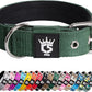 TSPRO Tactical Dog Collar 1.25 Inch Wide Thick Dog Collars with Heavy Duty Metal Buckle, Durable, Strong, Adjustable for Small Dogs (Green S)