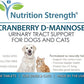 Cranberry D-Mannose for Dogs, Support for Bladder & UTI, Pet Urinary Tract + Immune Health Supplement, Cranberry for Dogs with D-Mannose & Vitamin C, 150 Chewable Tablets