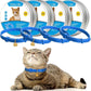 4 Pcs Cat Calming Collar Adjustable Lavender Scent Relaxing Cat Collar with 2 Pendant for Puppies Reduce Stress Aggression Anxious, up to 15 Inches(Blue)