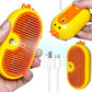 Spritz Defur Comb for Cats, New 3-in-1 Cat Steam Brush for Massaging and Cleaning Shedding Pets, Comb for Long and Short Hair Cats and Dogs Grooming Tool (zsyellow)
