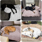 GGIB Calming Dog Bed Fluffy Plush Dog Mat for Furniture Protector with Removable Washable Cover for Large Medium Small Dogs and Cats (Large, Rust White)