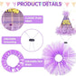 SCENEREAL Dog Birthday Bandana Hat with Dress Girl Set Party Supplies Plaid Puppy Birthday Outfit Cute Dog Tutus for Small Medium Lage Dogs, Purple Plaid