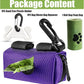 Dog Poop Bag Holder for Leash Attachment Dog Poop Bag Dispenser Dog Waste Bag Dispensers Dog Poop Bag Holders Fit Dog Leash Accessory With Hand Free Holder Carriers,Purple