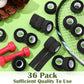 Treela 36 Pcs Self Adherent Bandage 1" X 5 Yard Wrap Breathable Cohesive Bandage Elastic Adhesive Tape for Stretch Athletic Sports Wrist Ankle(Black)