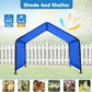Dog Shade Shelter Outdoor 4'x4'x3' Tent for Large Medium Dogs, Outside Sun Rain Canopy Pet House for Livestock Pigs Cats with Waterproof Roof Ground Nails,Blue