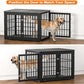 42 Inch Heavy Duty Dog Crate Furniture for Large and Medium Dogs, Decorative Pet House End Table, Wooden Cage Kennel Furniture Indoor, Gray