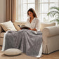 NEXHOME PRO Soft Throw Blankets for Couch, Reversible Warm Blankets Cozy Knit Blanket for Women, Fuzzy Plush Lightweight Throws for Sofa, Bed, Picnic, Coffee Brown, 50 x 60 inches