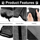 Patelai 5 Pcs Cat Bathing Bag Set Cat Grooming Bag Adjustable Pet Shower Net Muzzles Nail Clipper Tick Remover Tool Massage Brush(Black White)