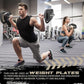 Yes4All US Design Patented Cast Iron Ruck Weight & Weight Plate for Strength Training, Fitness Workout - 20LB, Upgraded, Rounded Handle, Smooth Edge