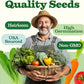 HOME GROWN 𝗨𝗦𝗔 𝗣𝗥𝗘𝗠𝗜𝗨𝗠 55 Vegetable Seeds Pack 28,000+ Non-GMO Heirloom Seeds for Planting, Spring Fall Winter Garden Kit, Survival Seed Vault for Preppers & Gardeners, Gift for Men & Women