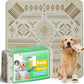 FXW Washable Pee Pads for Dogs, Puppy Pads with Super Absorbent, Specifically Designed for FXW Rollick/Homeplus 24 inch 8 Panels Dog Playpen, 63" Square, Khaki Geometric, 1 Pack