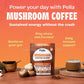 Pella Nutrition Organic Mushroom Coffee – Lions Mane, Reishi, Chaga, Cordyceps, Shiitake, Maitake & Turkey Tail – Superfood Instant Mushroom Coffee Blend for Focus & Energy (Regular Caffeine, 60 Cups)