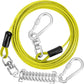 Jenico Dog Tie Out Cable, 10/15/20/30/40/50/70/100/150FT Runner Cable with Swivel Hook and Shock Spring, Yard and Camping Dog Leash Run Tether, Up to 500 LBS