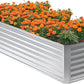 8x2x2FT Galvanized Raised Garden Bed,Planter Raised Beds-Metal Garden Box,Large Plant for Outdoor Planting, Vegetables Bed，Flower,herb-Sliver